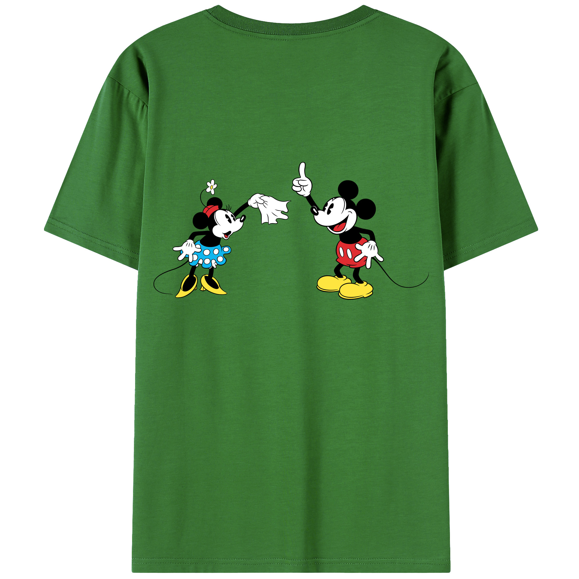（画像用） ミッキーマウス Mickey Mouse レディース半袖Tシャツ(バックプリント)